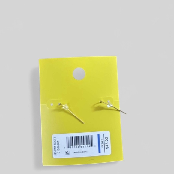 Kenda Scott- Dichroic glass/gold teardrop earrings-New with tags - Picture 4 of 4